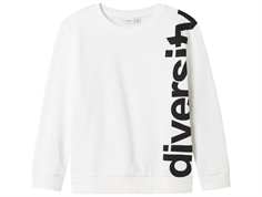 Name It bright white diversity printed sweatshirt